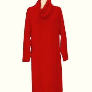 Vintage Avon Fashions Ribbed Knit Cowl Neck Sweater Dress